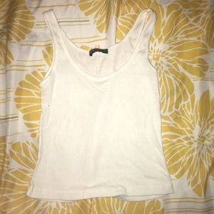 brandy melville classic white cropped tank size OS